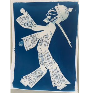 Cyanotype marionnettes Bali