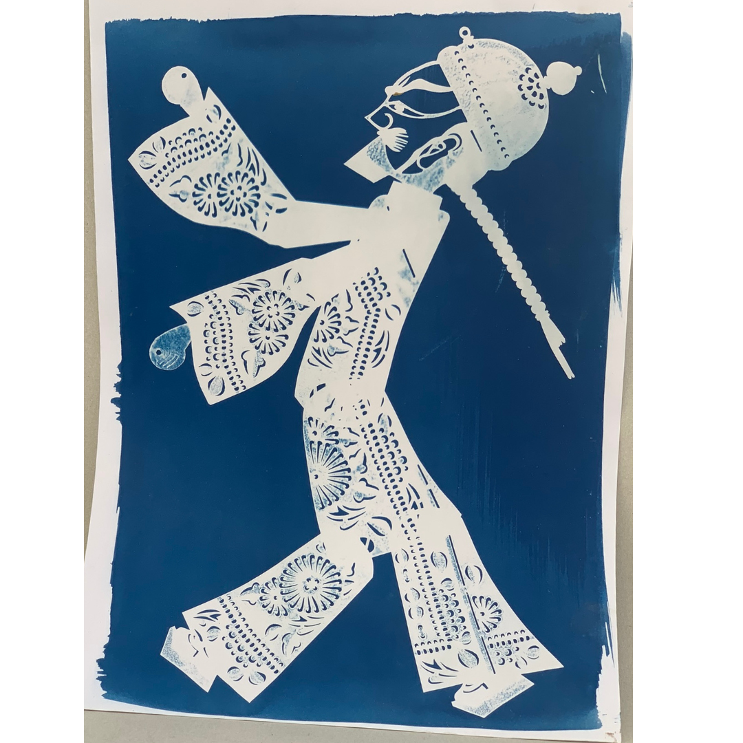 Cyanotype marionnettes Bali